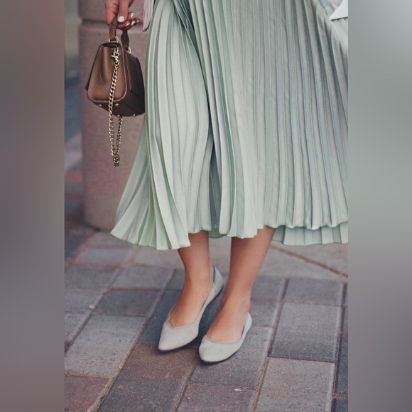 NWOT Rothy's The Point Ballet Flat Shoes Flax Birdseye Women's Size 7 - Picture 6 of 11